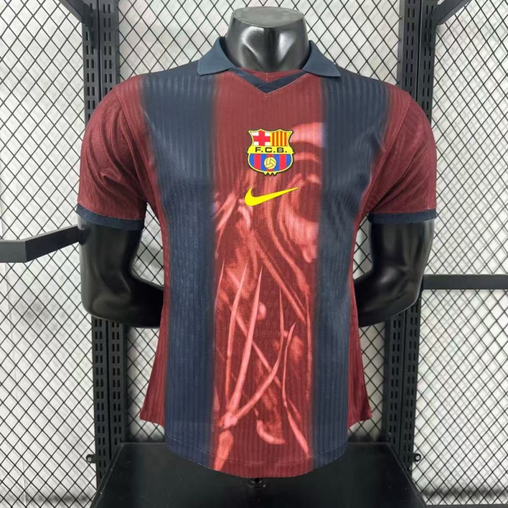 2000/01 Barcelona ✖ TRAVIS SCOTT Special Player Version Retro Jersey (Commerical Edition #2)