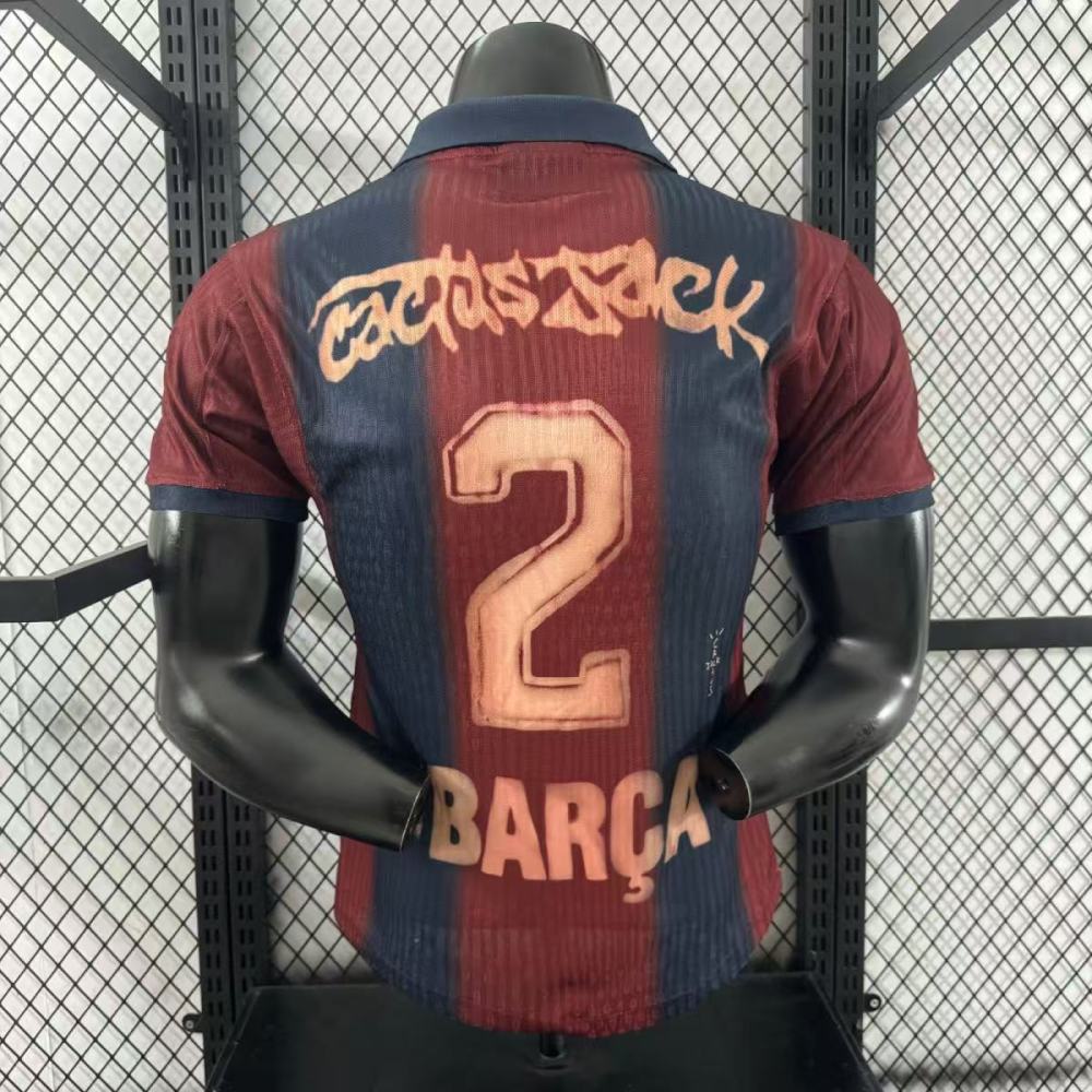 2000/01 Barcelona ✖ TRAVIS SCOTT Special Player Version Retro Jersey (Commerical Edition #2)