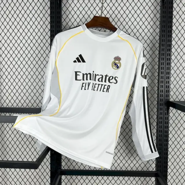 2025/26 Real Madrid Home Long Sleeve Jersey