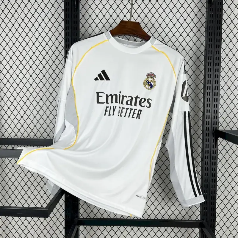 2025/26 Real Madrid Home Long Sleeve Jersey
