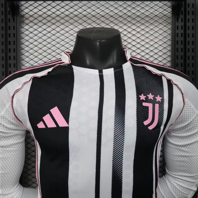 2025/26 Juventus Home Jersey Player Version Long Sleeve