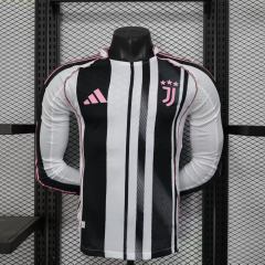 2025/26 Juventus Home Jersey Player Version Long Sleeve