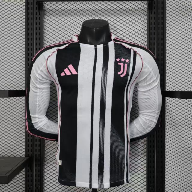 2025/26 Juventus Home Jersey Player Version Long Sleeve