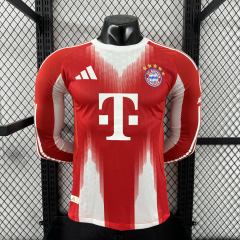 2025/26 Bayern Munich Home Player Version Long Sleeve Jersey