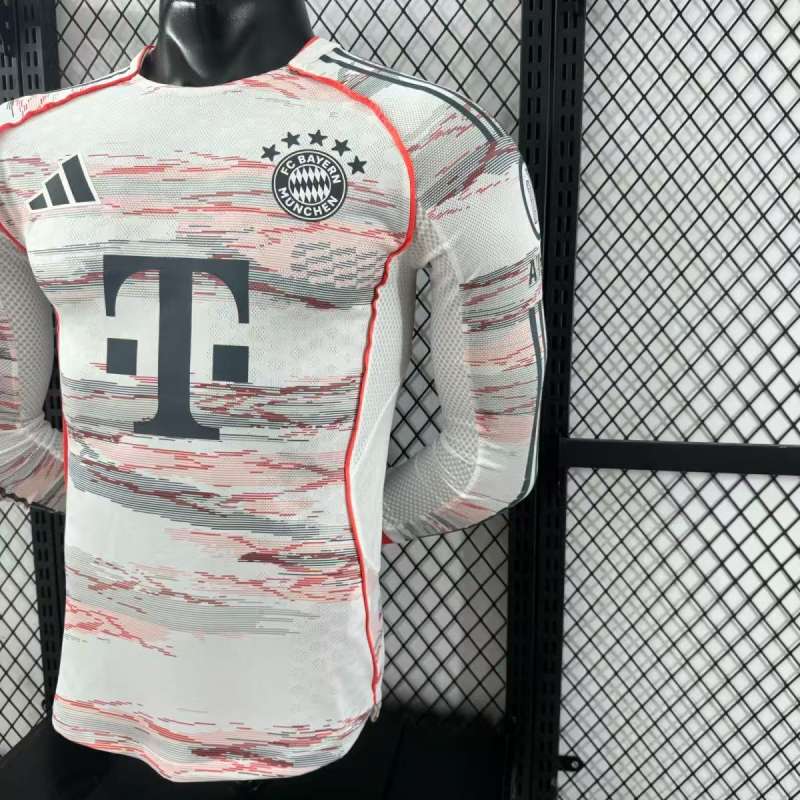 2025/26 Bayern Munich Away Player Version Long Sleeve Jersey