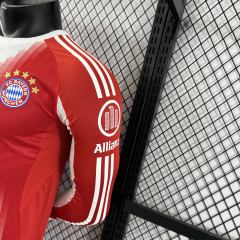 2025/26 Bayern Munich Home Player Version Long Sleeve Jersey