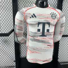 2025/26 Bayern Munich Away Player Version Long Sleeve Jersey