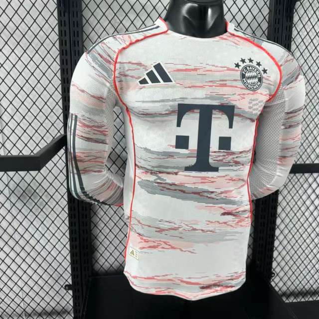 2025/26 Bayern Munich Away Player Version Long Sleeve Jersey