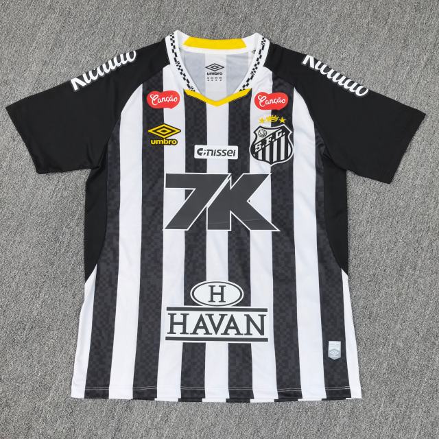 2025/26 Santos FC Away Jersey with All Sponsors