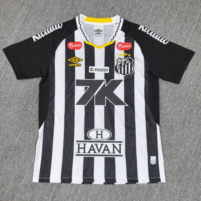2025/26 Santos FC Away Jersey with All Sponsors