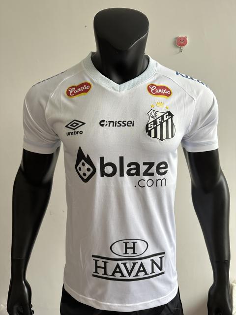 2025/26 Santos FC Home Jersey Player Version with All Sponsors