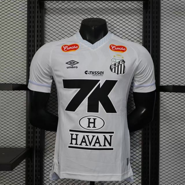 2025/26 Santos FC Home Jersey Player Version with All Sponsors