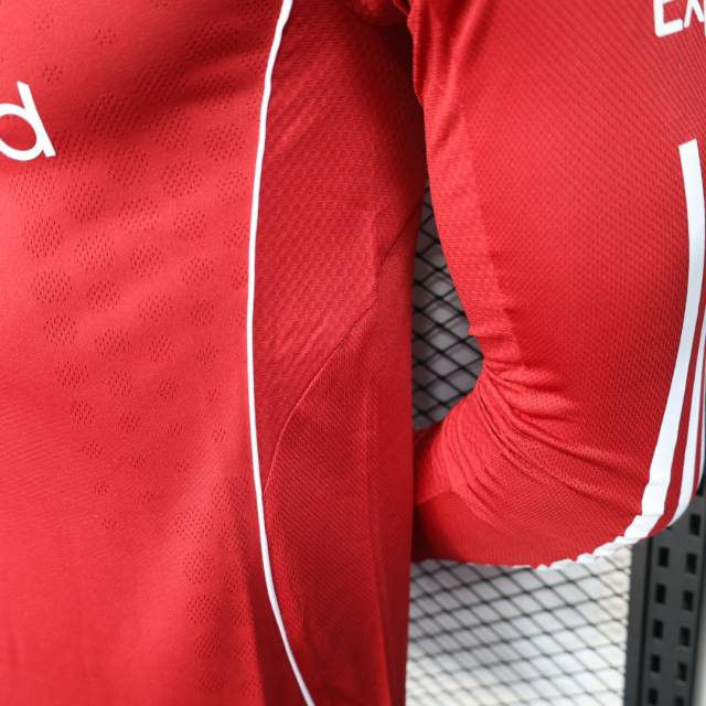 2025/26 Liverpool Home Jersey Long Sleeve Player Version 