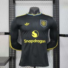 2025/26 Manchester United Third Away Jersey Player Version Long Sleeve 