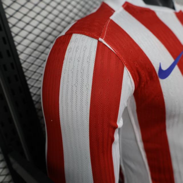 2025/26 Atletico Madrid Home Jersey Long Sleeve Player Version