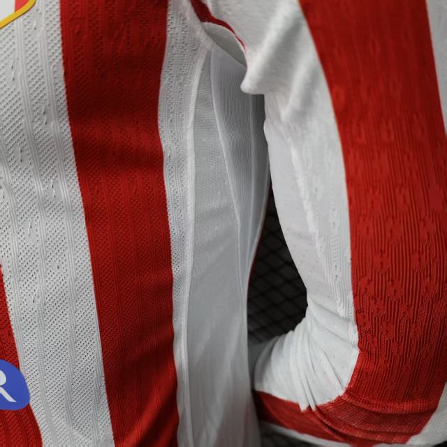2025/26 Atletico Madrid Home Jersey Long Sleeve Player Version