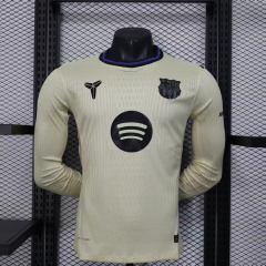 2025/26 Barcelona Away Jersey Player Version Long Sleeve
