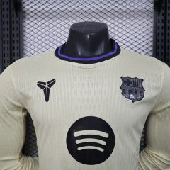 2025/26 Barcelona Away Jersey Player Version Long Sleeve