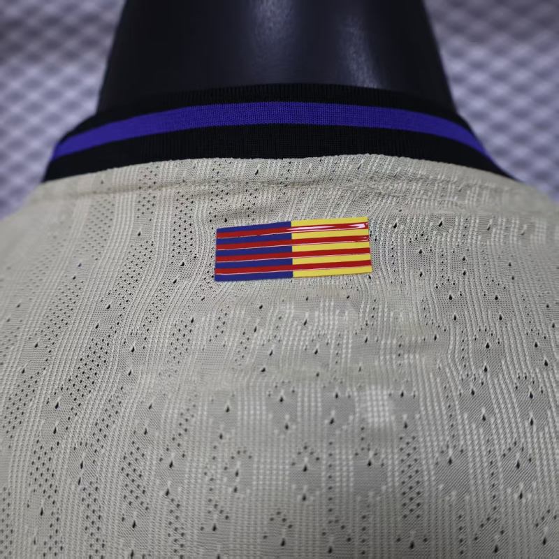 2025/26 Barcelona Away Jersey Player Version Long Sleeve