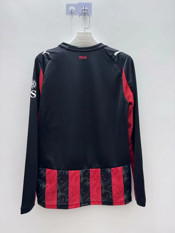 2025/26 AC Milan Home Jersey Long Sleeve