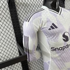 2025/26 Manchester United Away Jersey Player Version Long Sleeve 