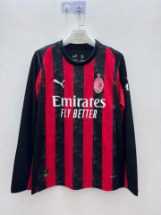2025/26 AC Milan Home Jersey Long Sleeve