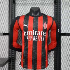 2025/26 AC Milan Home Jersey Long Sleeve Player Version
