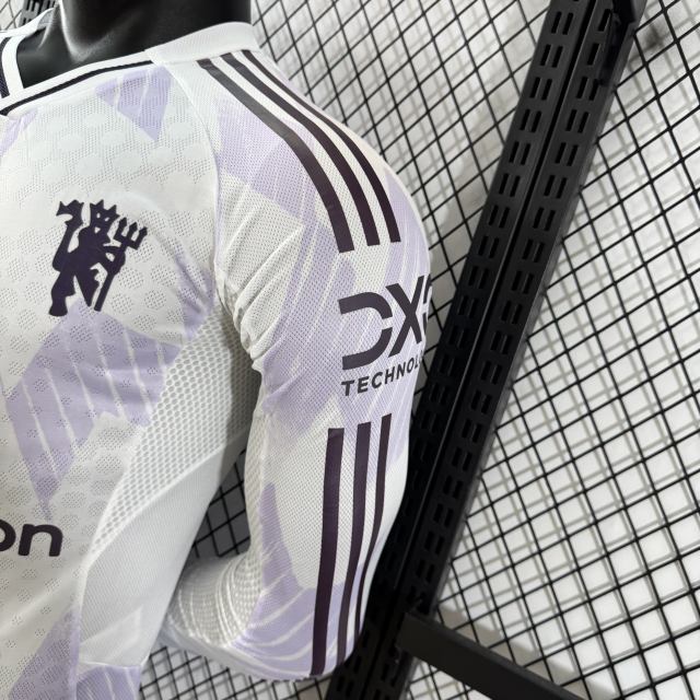 2025/26 Manchester United Away Jersey Player Version Long Sleeve 