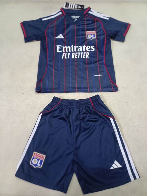 2025/26 Olympique Lyonnais Away Kids Jersey 
