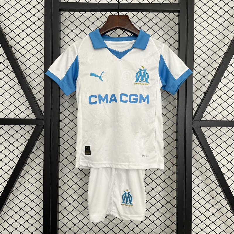 2025/26 Marseille Home Kids Jersey