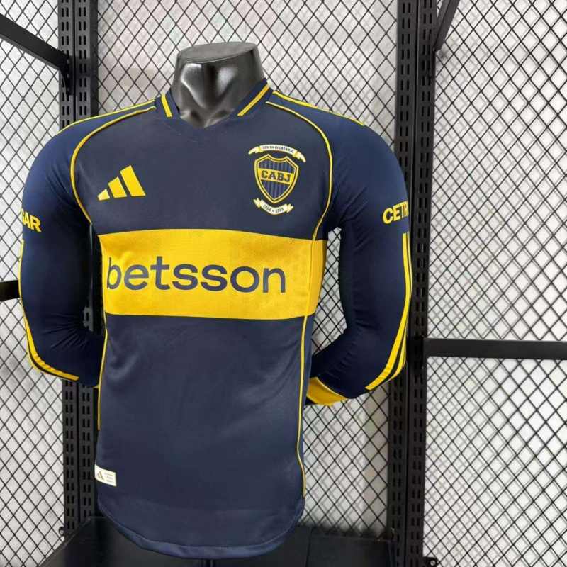 2025/26 Boca Juniors Home Jersey Long Sleeve Player Version