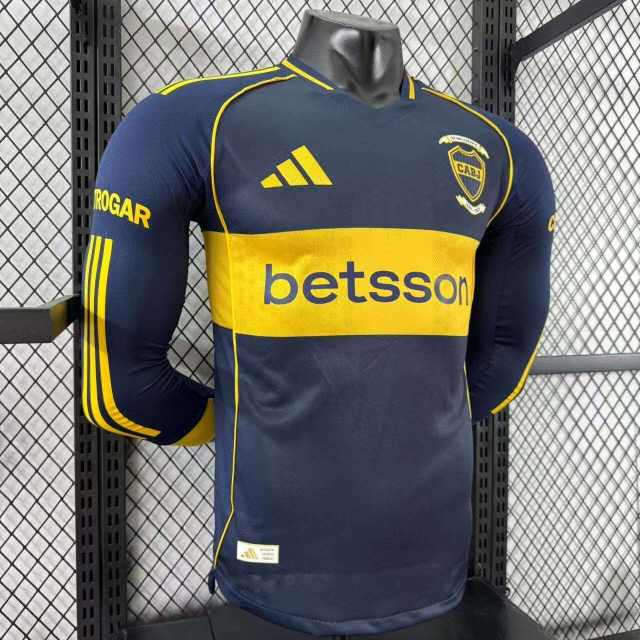 2025/26 Boca Juniors Home Jersey Long Sleeve Player Version