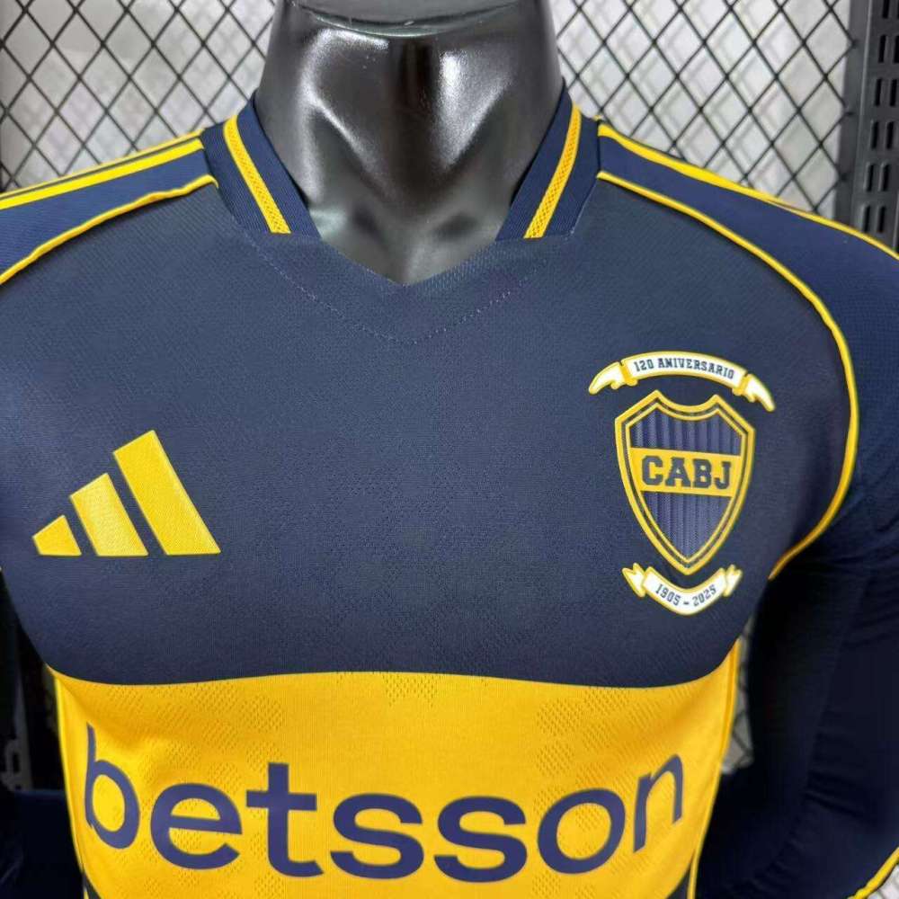 2025/26 Boca Juniors Home Jersey Long Sleeve Player Version