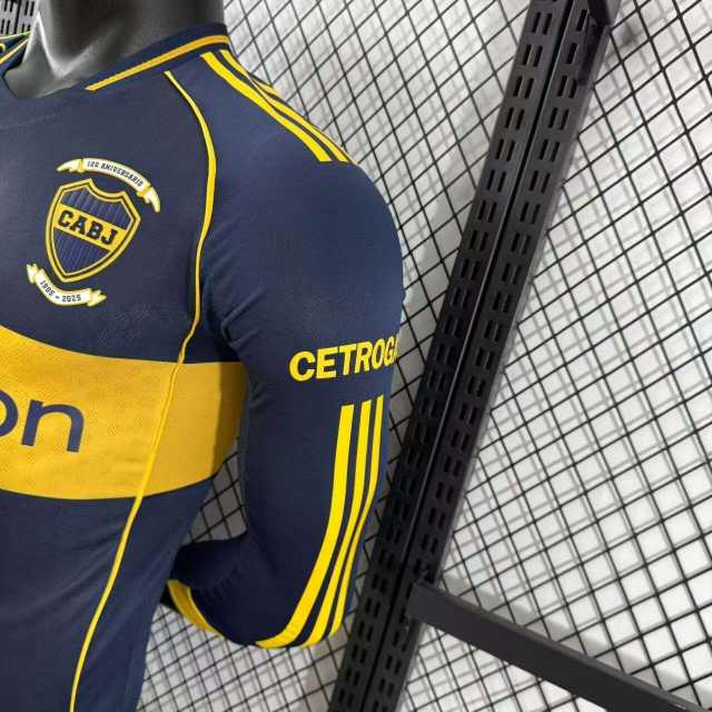 2025/26 Boca Juniors Home Jersey Long Sleeve Player Version