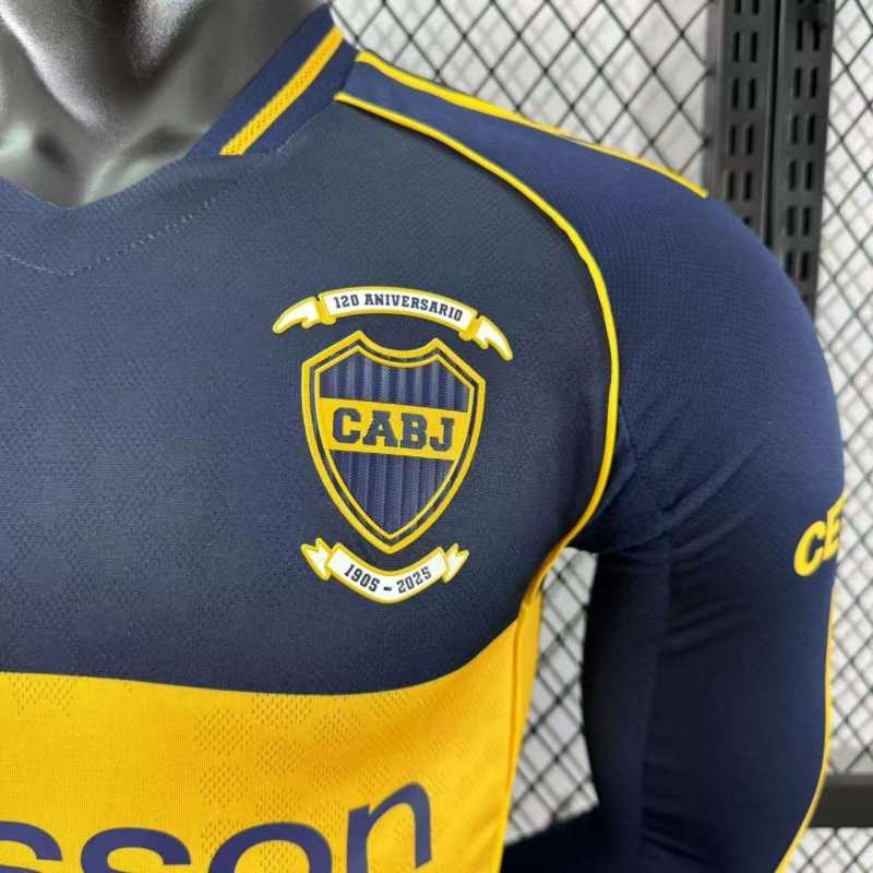 2025/26 Boca Juniors Home Jersey Long Sleeve Player Version