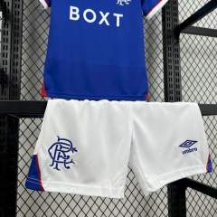 2025/26 Glasgow Rangers Home Kids Kit Jersey