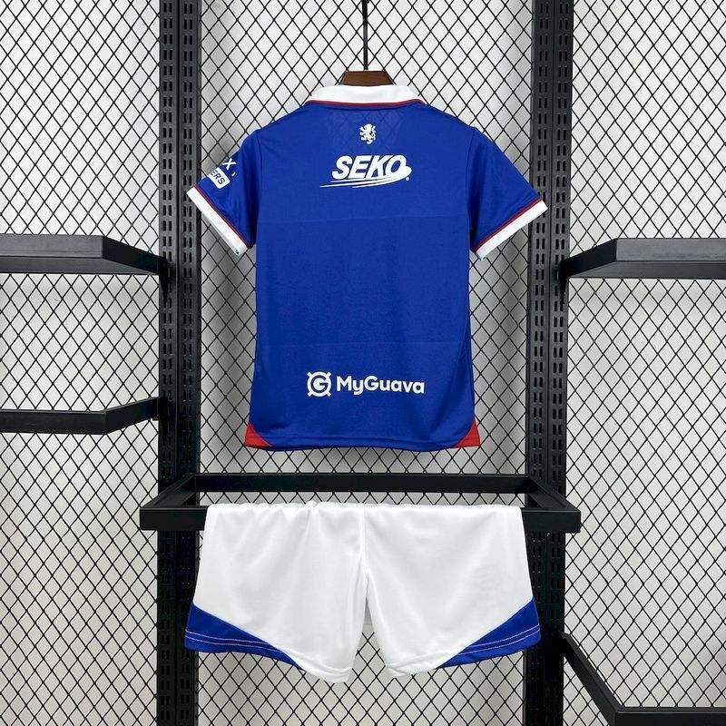 2025/26 Glasgow Rangers Home Kids Kit Jersey