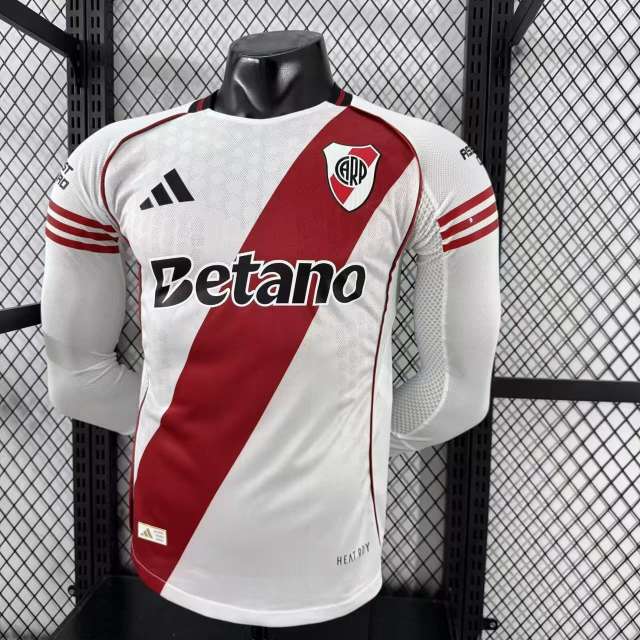 2025/26 River Plate Home Jersey Long Sleeve Player Version 
