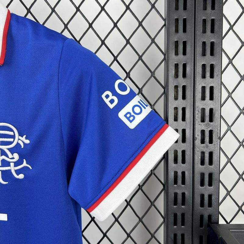 2025/26 Glasgow Rangers Home Kids Kit Jersey