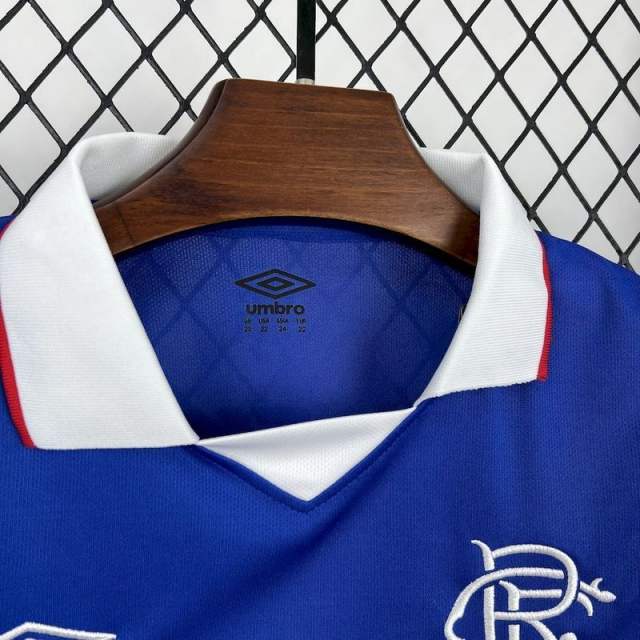 2025/26 Glasgow Rangers Home Kids Kit Jersey