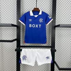 2025/26 Glasgow Rangers Home Kids Kit Jersey