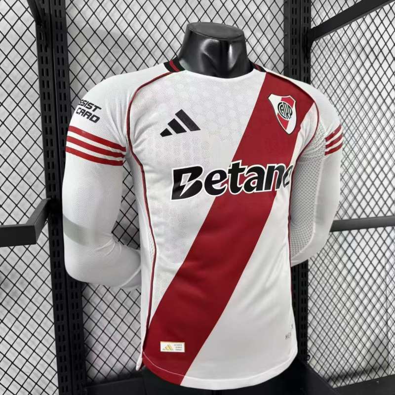 2025/26 River Plate Home Jersey Long Sleeve Player Version 