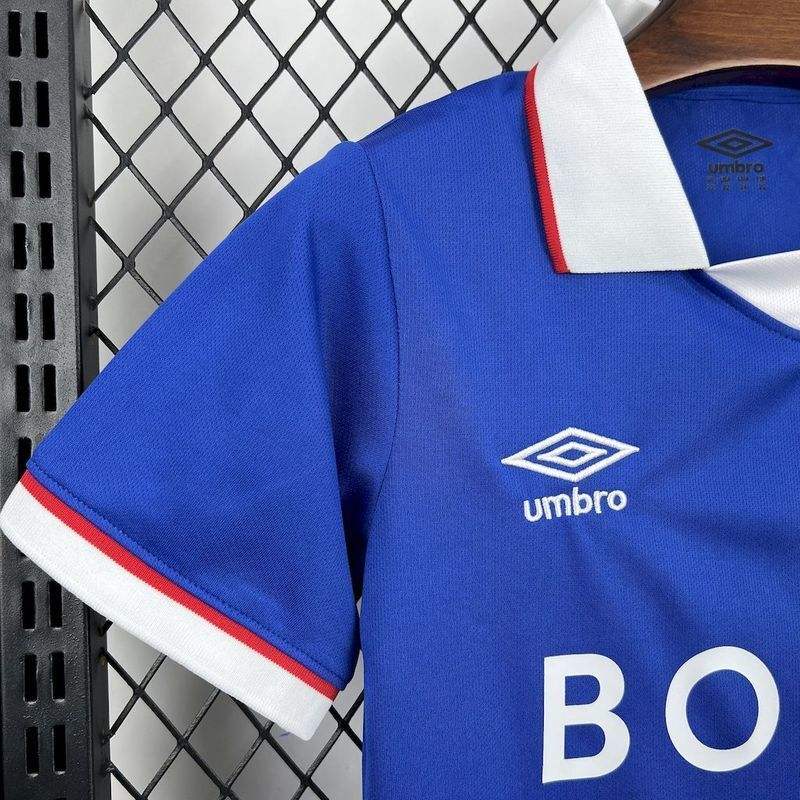 2025/26 Glasgow Rangers Home Kids Kit Jersey