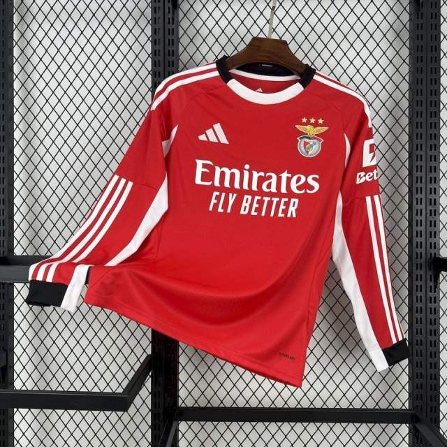2025/26 Benfica Home Jersey  Long Sleeve