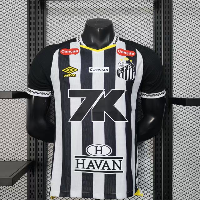 2025/26 Santos FC Away Jersey Player Version with All Sponsors