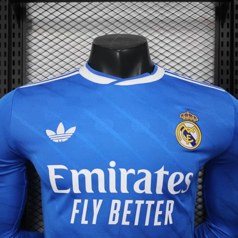 2025/26 Real Madrid Third Away Jersey Player Version Long Sleeve
