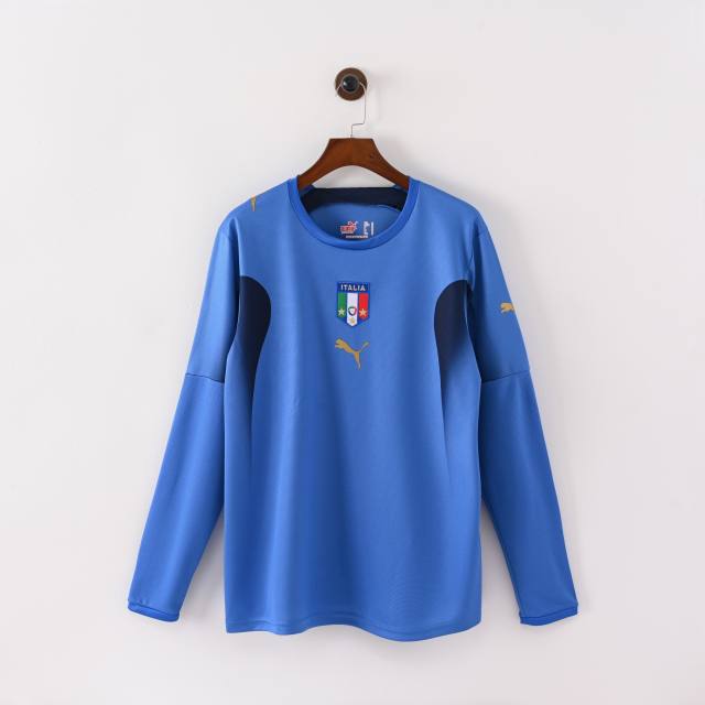 2006 World Cup Italy Home Retro Jersey Long Sleeve