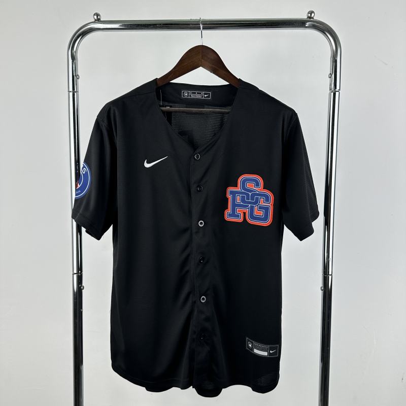 2025/26 PSG Baseball Uniform Black Jersey