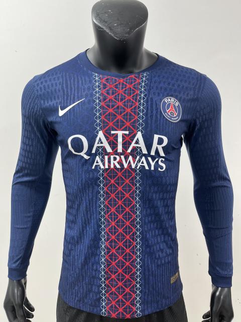 2025/26 PSG Home Jersey Player Version Long Sleeve