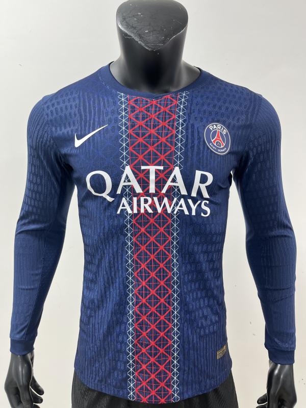 2025/26 PSG Home Jersey Player Version Long Sleeve